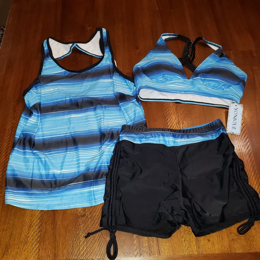 NWT 3 Piece Bathing Suit Set - Picture 1 of 9